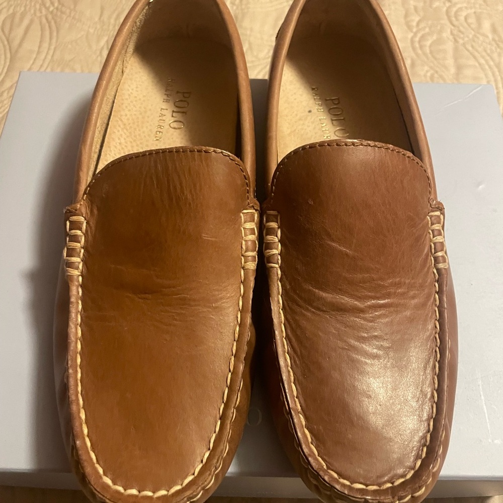 Ralph Lauren Men's Tan Leather Loafers